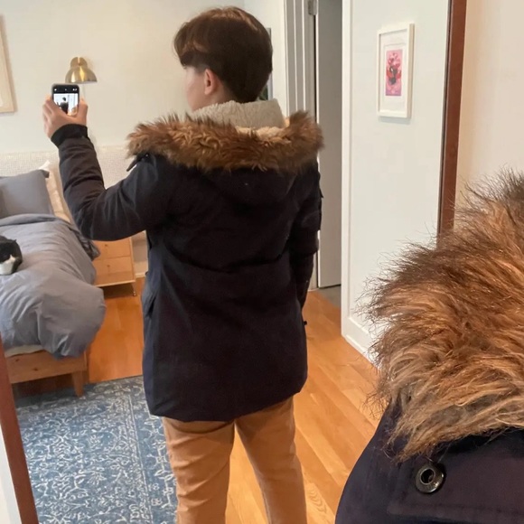 Navy Waterproof Winter Parka - Picture 3 of 9